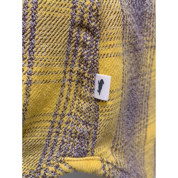 Toad & Co Shirt Bodie Women Size Small Yellow Gray Organic Cotton 1/4 Zip - Picture 6 of 12